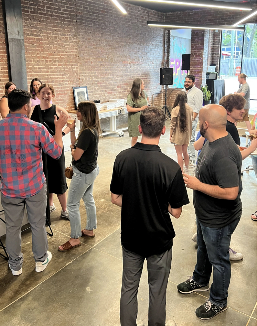 group shot of our crew at the Few HQ opening party