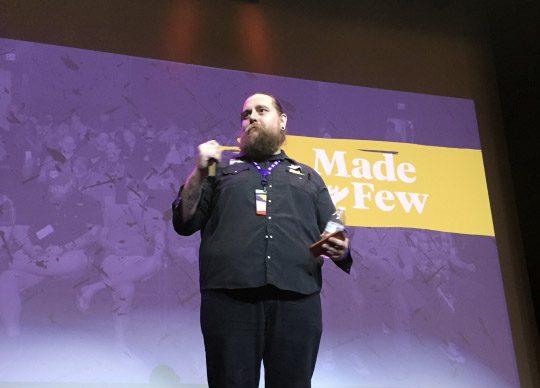 Founder Arlton Lowry MCing Made by Few 2019